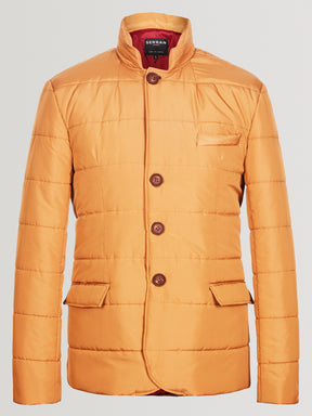 Puffer Suit Jacket - Mandarin