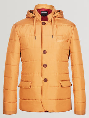 Puffer Suit Jacket - Mandarin