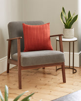 100% Wool Cushion Cover Burnt Orange Cable Knit Cushion 45x45cm
