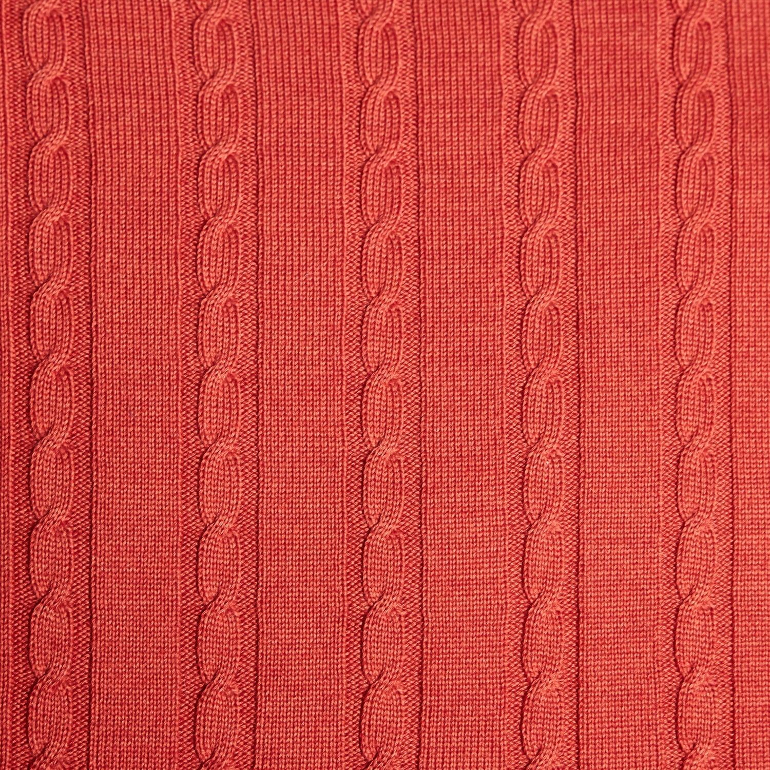 100% Wool Cushion Cover Burnt Orange Cable Knit Cushion 45x45cm