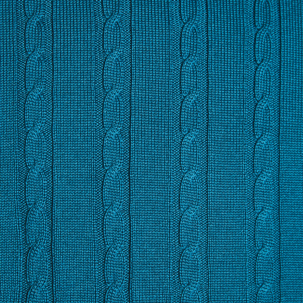 Cable Knit Cushion - 100% Turquoise Wool 45x45cm