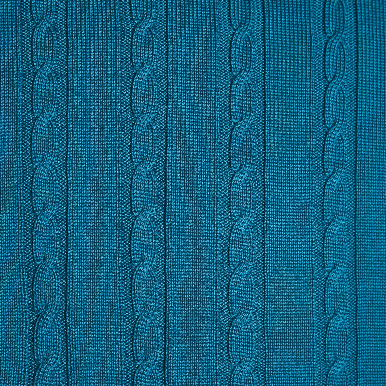 Cable Knit Cushion - 100% Turquoise Wool 45x45cm