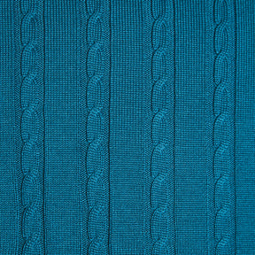 Cable Knit Cushion - 100% Turquoise Wool 45x45cm