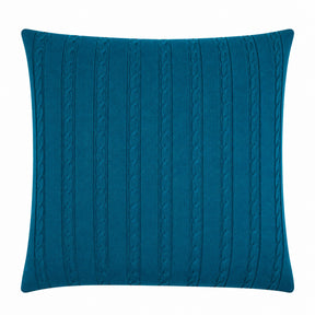 Cable Knit Cushion - 100% Turquoise Wool 45x45cm