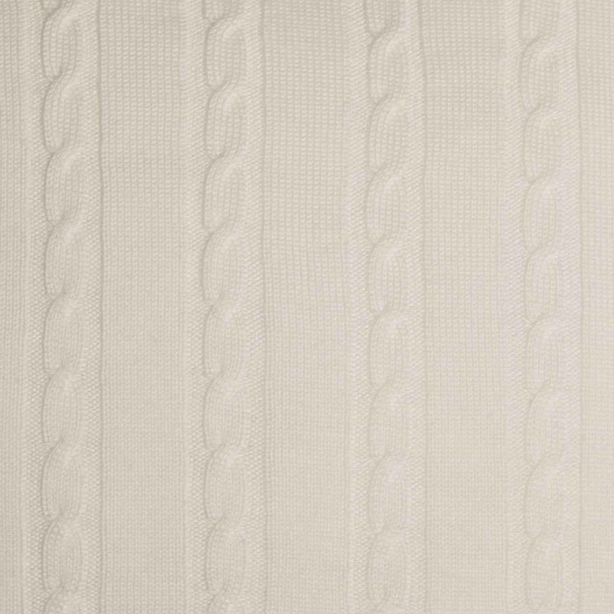 Cable Knit Cushion - 100% Off-White Wool 45x45cm