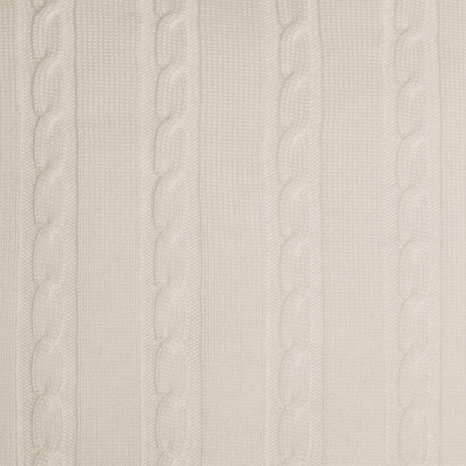 Cable Knit Cushion - 100% Off-White Wool 45x45cm