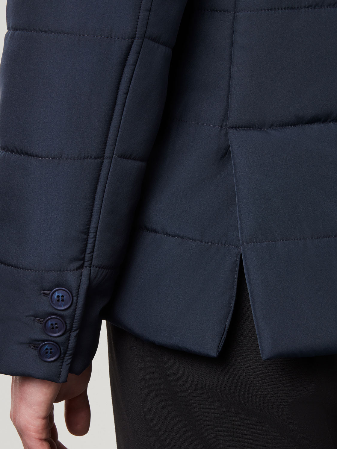 Puffer Suit Jacket - Navy