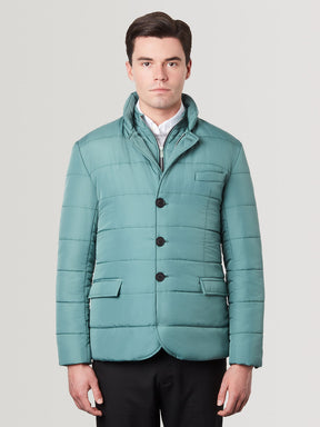 Puffer Suit Jacket - Green