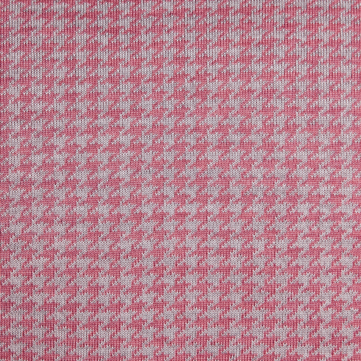 Houndstooth Candy Pink and Pearl Grey Cushion
