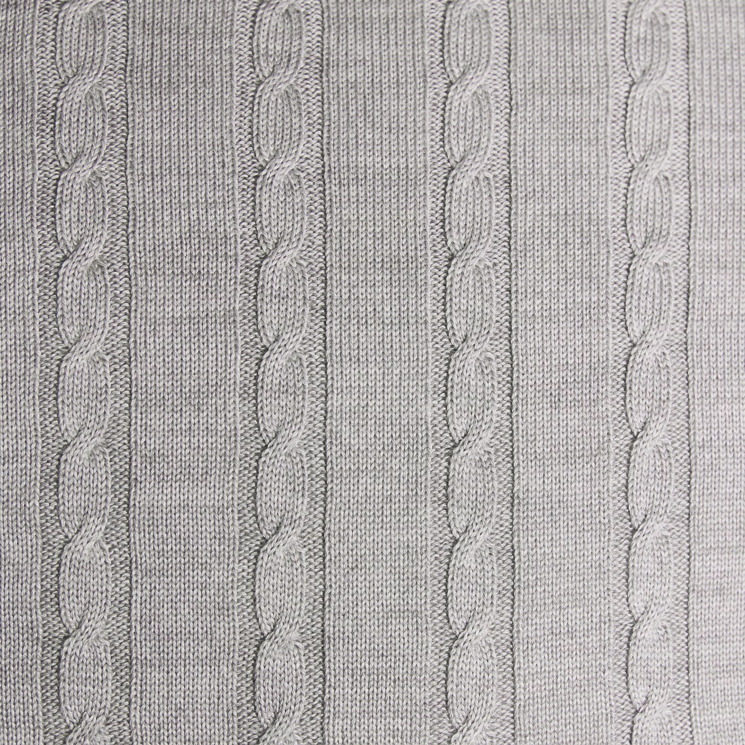 Stone Grey Cable Stitch Cushion