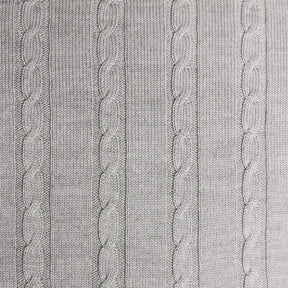 Stone Grey Cable Stitch Cushion