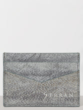 Pearl Grey Aquatic Leather Card Holder